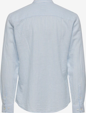 Coupe slim Chemise 'Caiden' Only & Sons en bleu