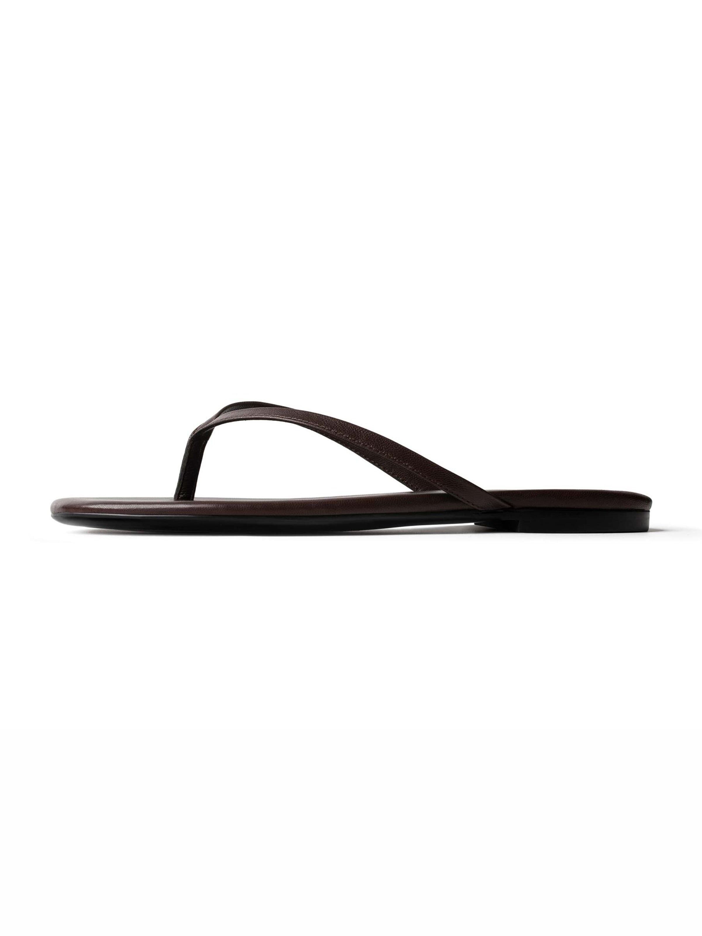 Infradito 'WRITTEN IN THE SAND' di L37 HANDMADE SHOES in marrone: frontale