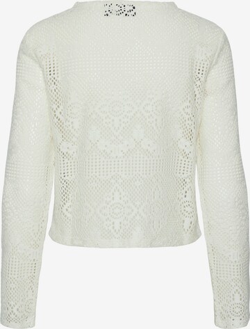 PIECES Knit Cardigan 'PCKADDI' in White