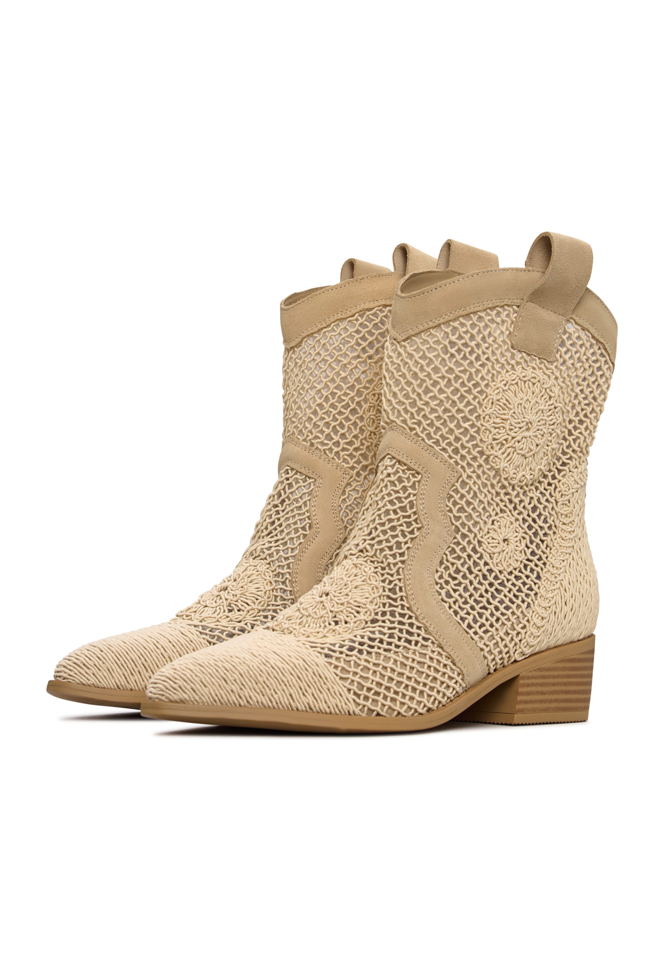CESARE GASPARI Cowboylaarzen in Beige