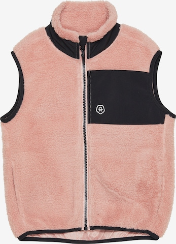 COLOR KIDS Vest 'Teddy Waistcoat' in Pink: front