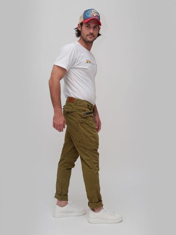 Regular Pantalon cargo 'Elias' Miracle of Denim en vert