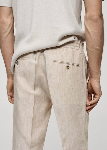 MANGO MAN Regular Bügelfaltenhose 'Selva' in Beige