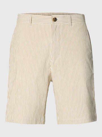SELECTED Regular Broek 'SLHKarl' in Beige