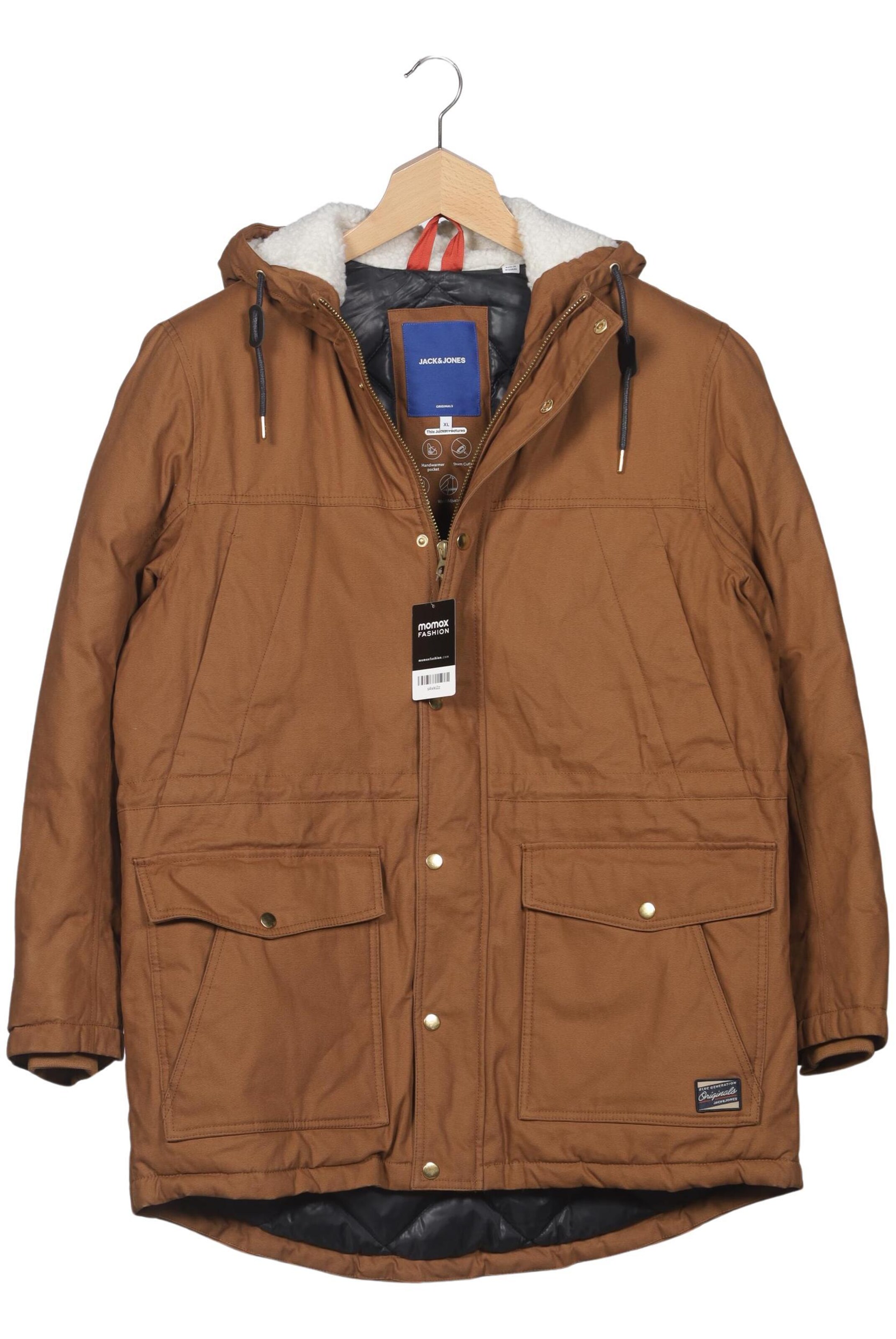 JACK & JONES Jacket & Coat in XL in Brown: front