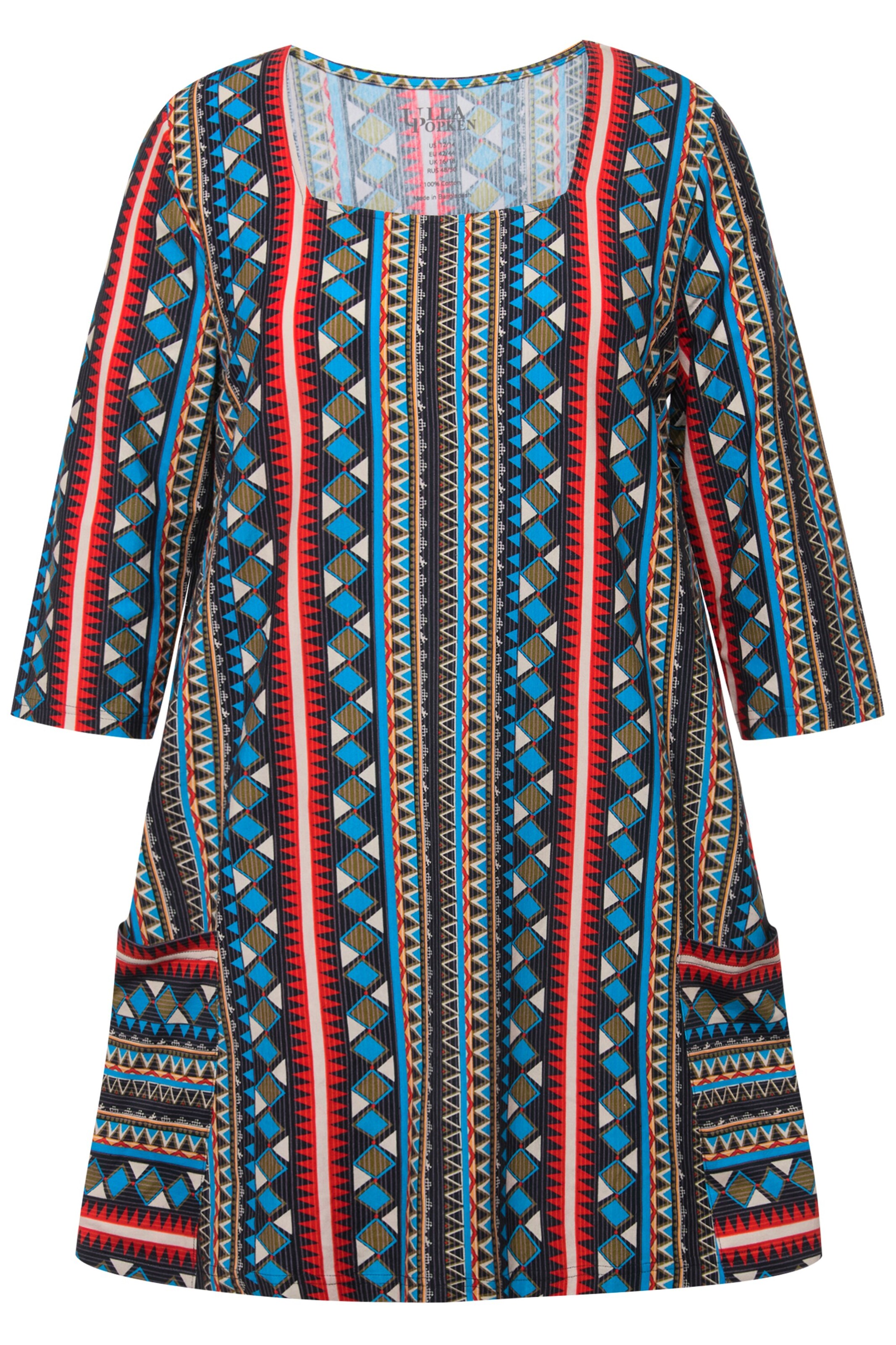 Ulla Popken Tuniek in Gemengde kleuren: voorkant