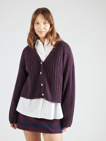 VERO MODA Knit Cardigan 'VMELYA' in Purple: front