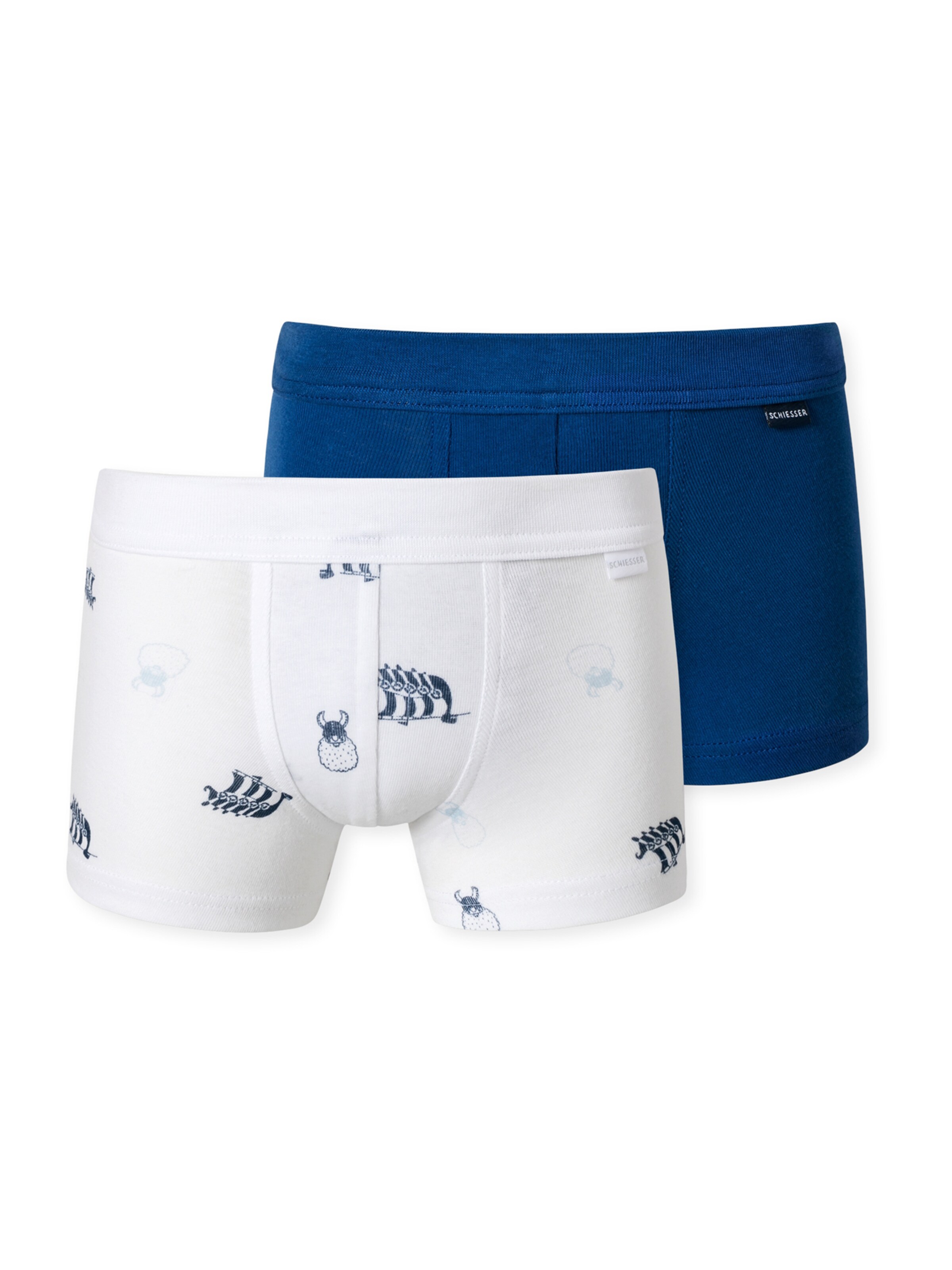 SCHIESSER Trunk ' Fine Rib ' in Blau: Vorderseite
