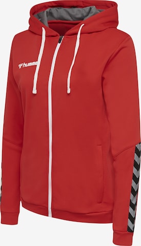 Hummel Athletic Zip-Up Hoodie in Red