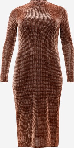 Noisy May Curve Dress 'ANNA' in Bronze: front