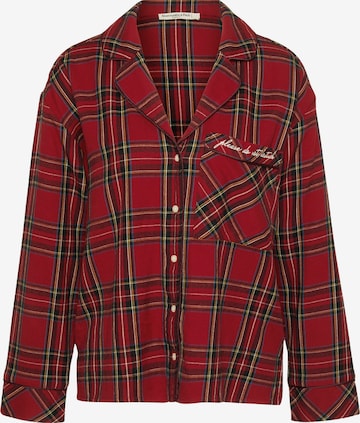 sarkans Abercrombie & Fitch Pidžamas krekls: no priekšpuses