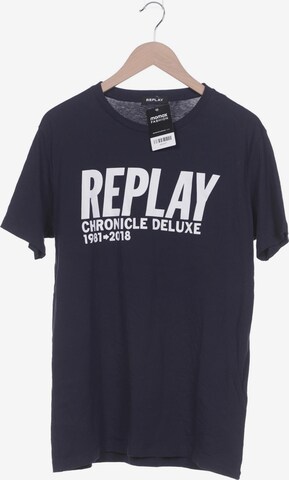 REPLAY Shirt in XL in Blue: front