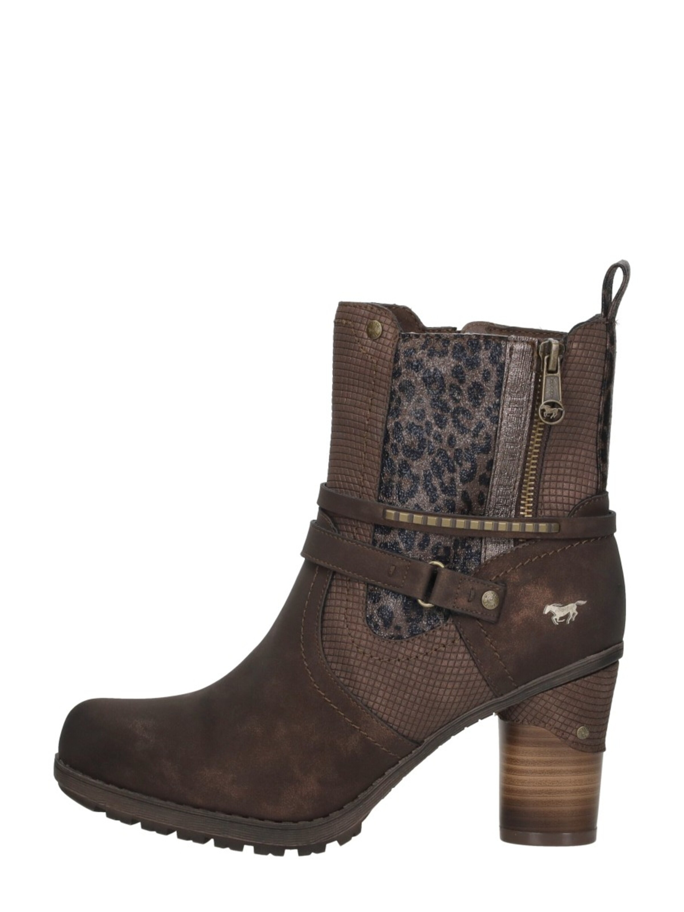 MUSTANG Boots 'Enkellaarsjes Hak' in Bruin: voorkant