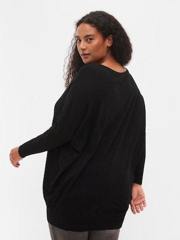 Zizzi Pullover 'CARRIE' in Schwarz