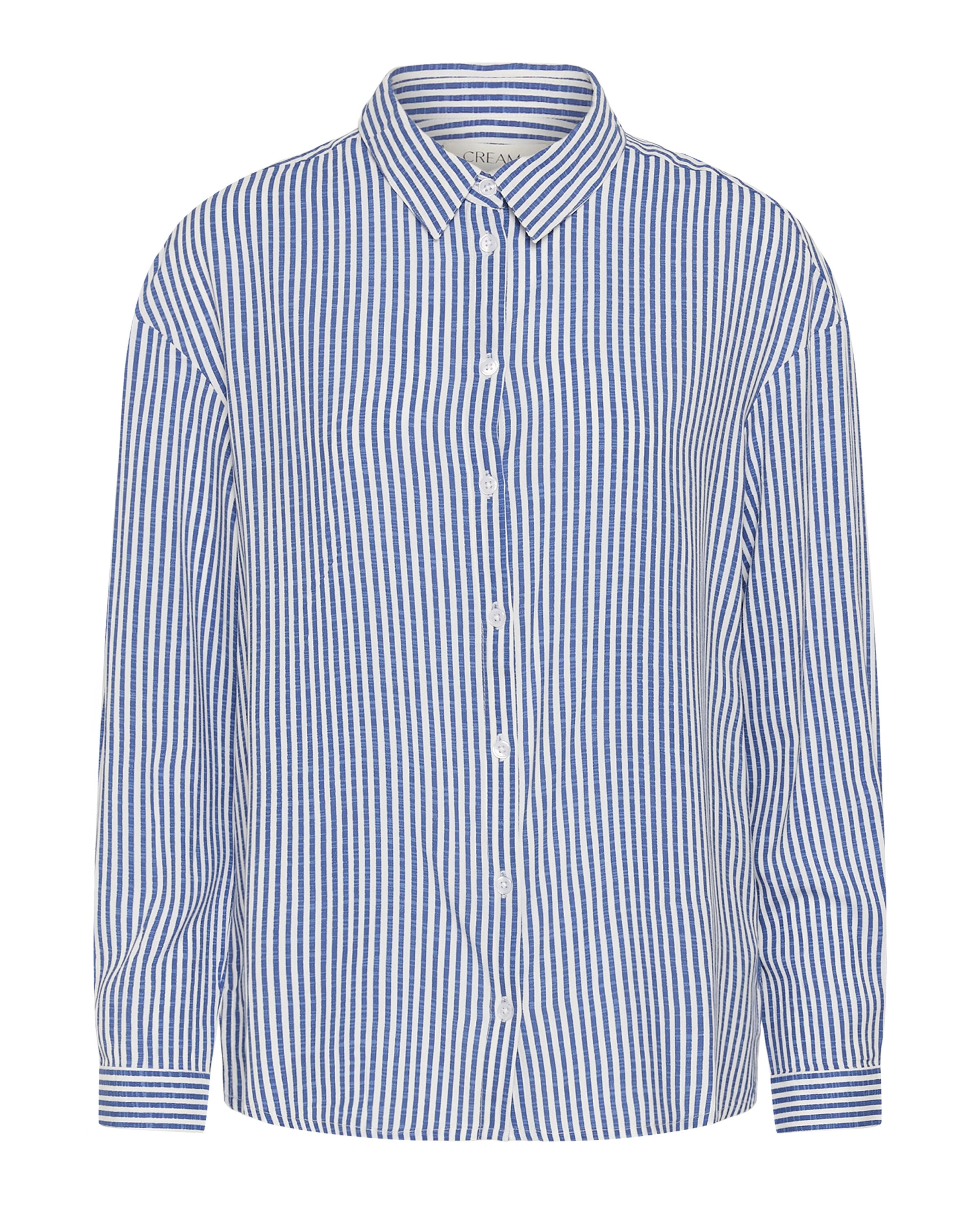 Cream Blouse 'Tiah' in Blue: front