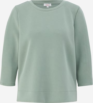 s.Oliver Sweatshirt in Groen: voorkant