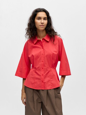 Camicia da donna ''OBJMERLE HOPE' di OBJECT in rosso: frontale