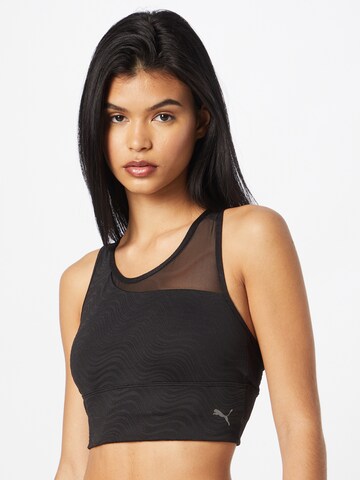 PUMA Bralette Sports Bra in Black: front