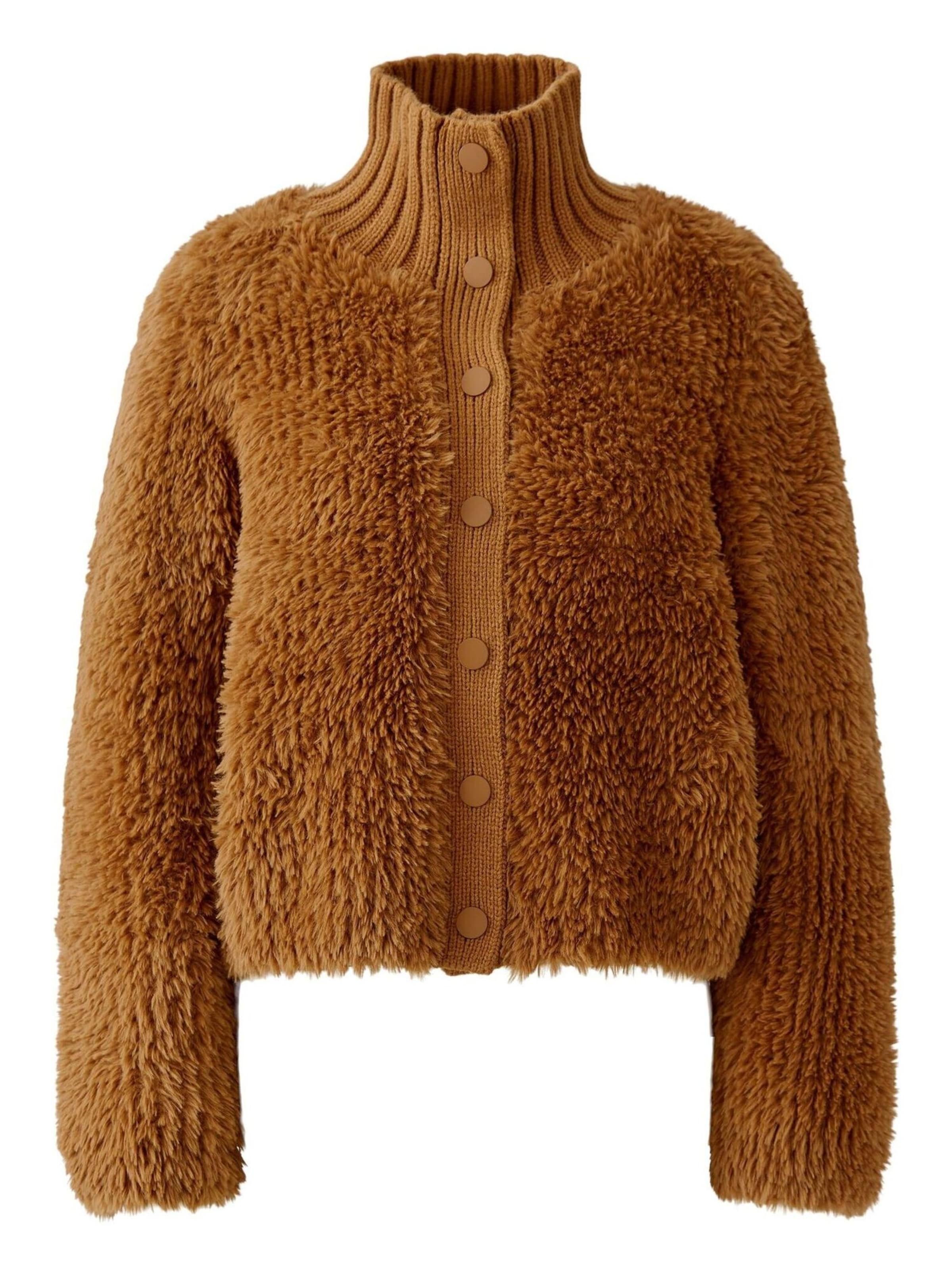 OUI Knit Cardigan in Brown: front