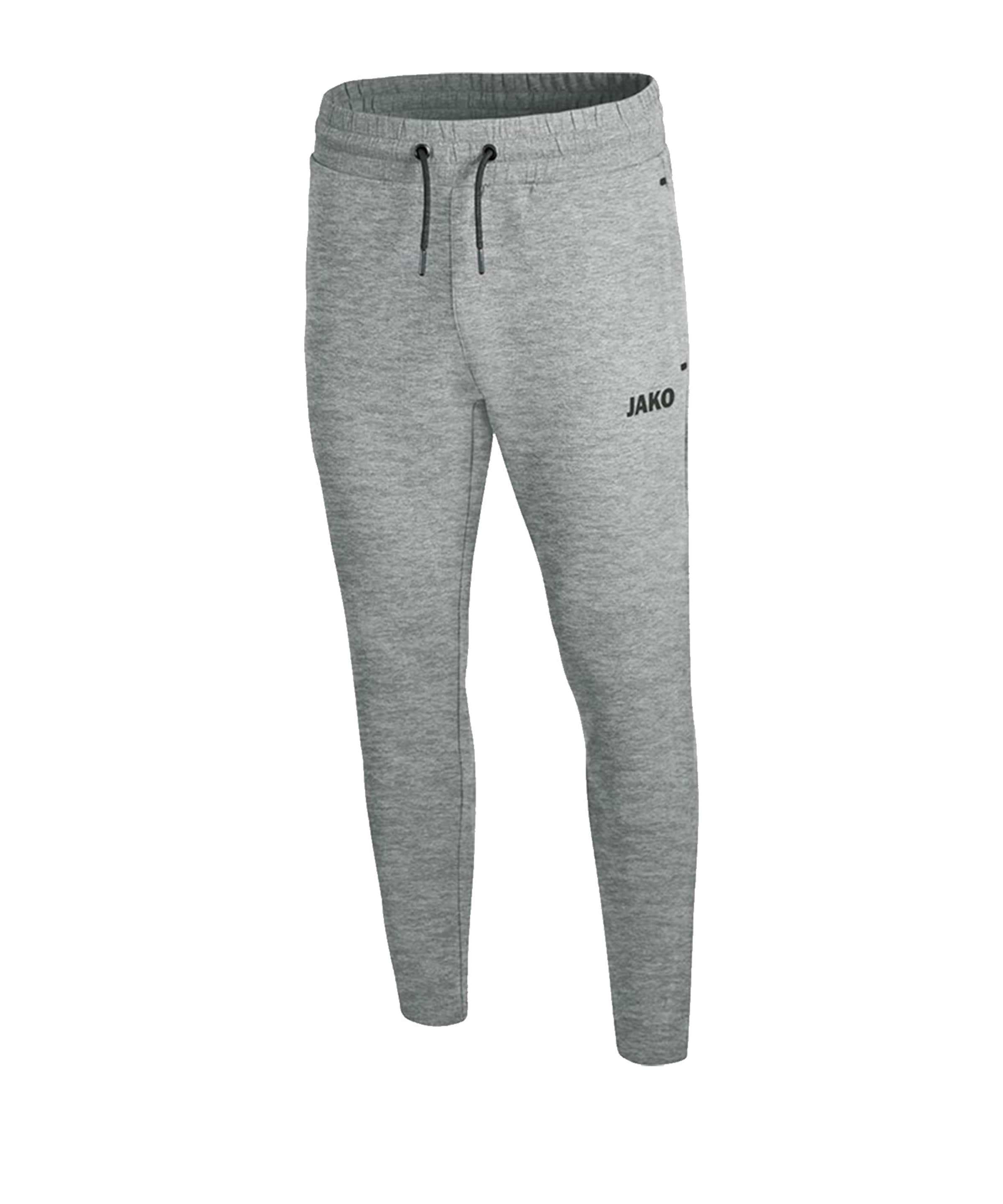 JAKO Tapered Sporthose in Grau: Vorderseite