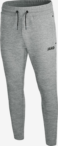 JAKO Tapered Workout Pants in Grey: front