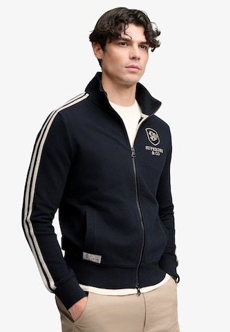 Superdry & Co Zip-Up Hoodie 'Essential' in Blue: front