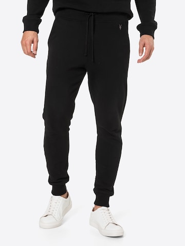 Tapered Pantaloni 'Raven' de la AllSaints pe negru: față