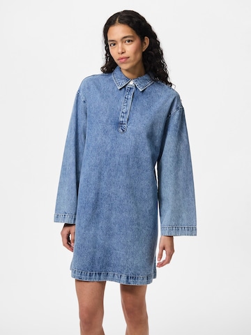 Abito camicia 'PCKenya' di PIECES in blu: frontale