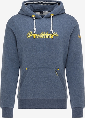 Schmuddelwedda Hoodie 'St. Peter-Ording' in Blau: predná strana