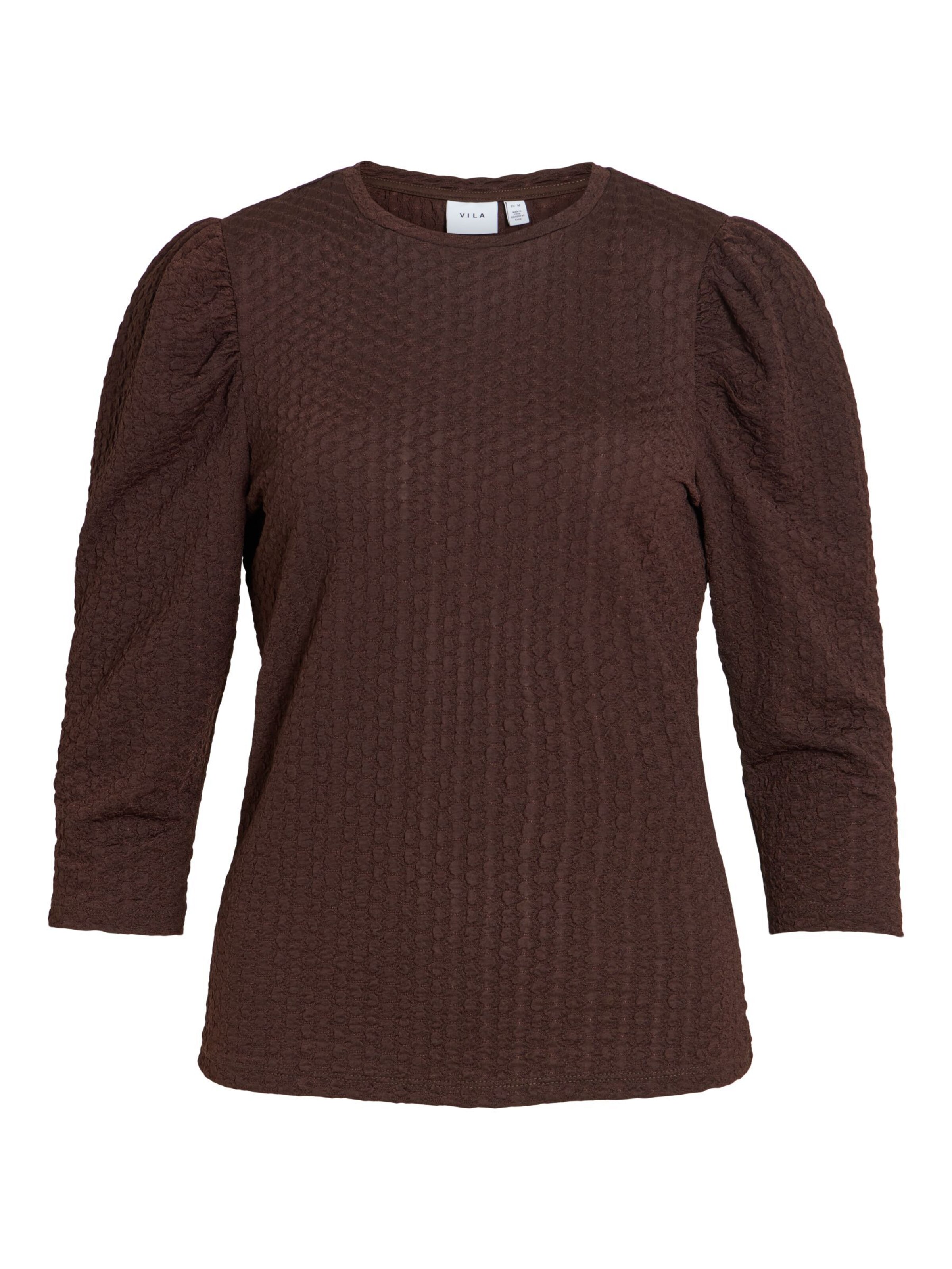 VILA Shirt 'VIAnine' in Brown: front