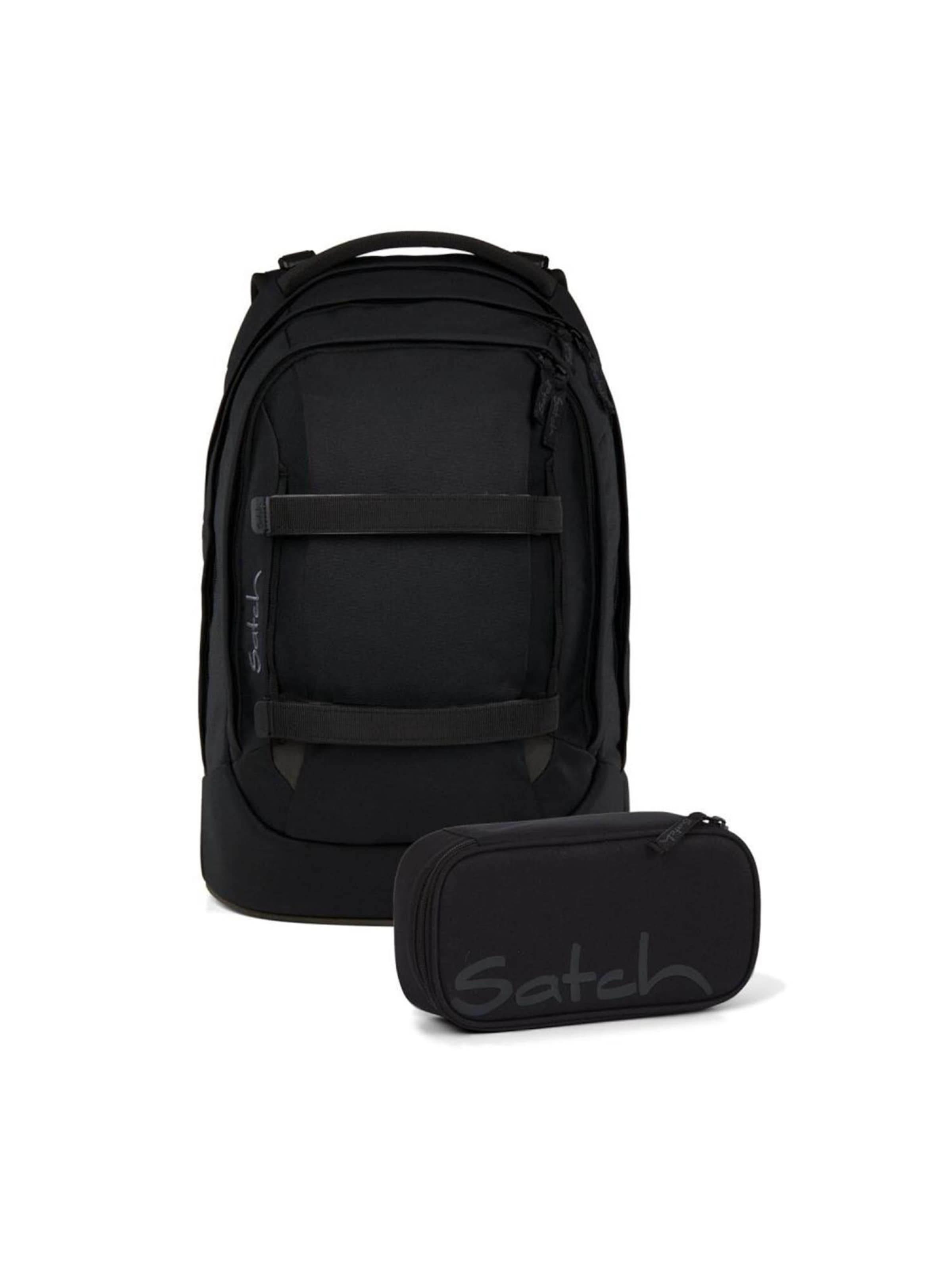 Satch Backpack in Black: front