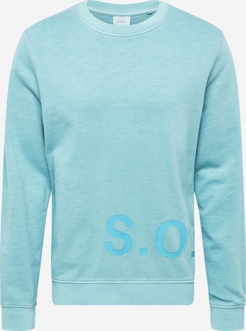 s.Oliver Sweatshirt in Groen: voorkant