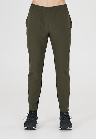 ENDURANCE Tapered Workout Pants 'Jeen' in Green: front