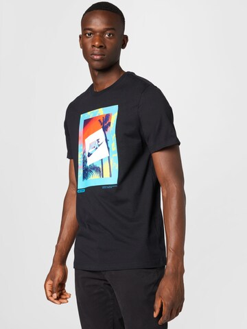 Nike Sportswear Póló 'HEATWAVE' - fekete: elől