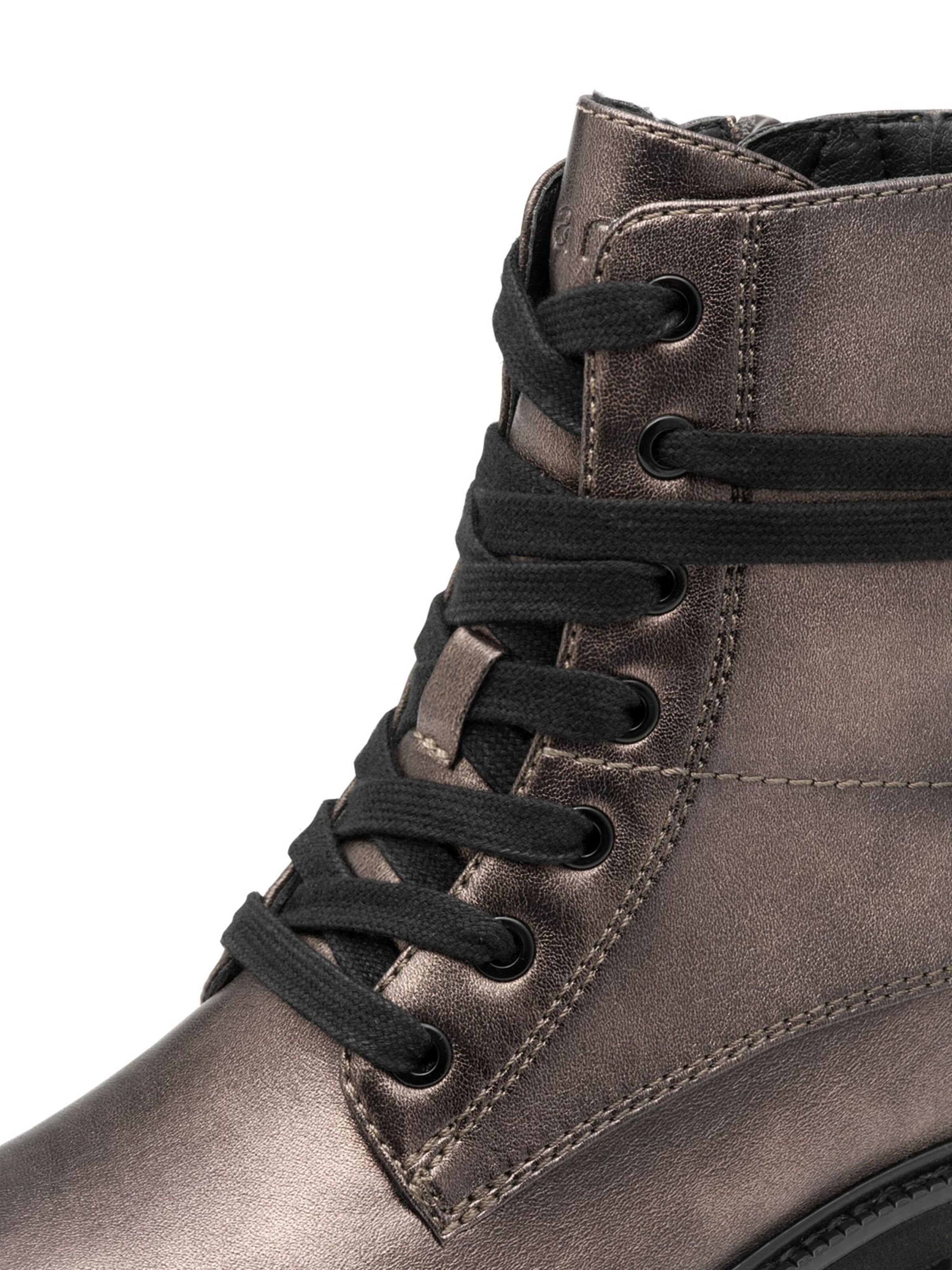 JANA Schnürstiefelette in Bronze