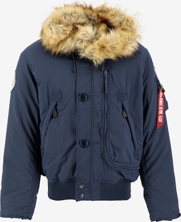 ALPHA INDUSTRIES Winter Jacket in Blue: front