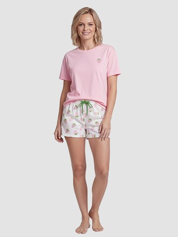 Rösch Pyjamashorts ' Erdbeer-Motiv ' in Pink