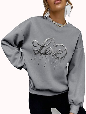 RMK Sweatshirt 'Love' in Grey