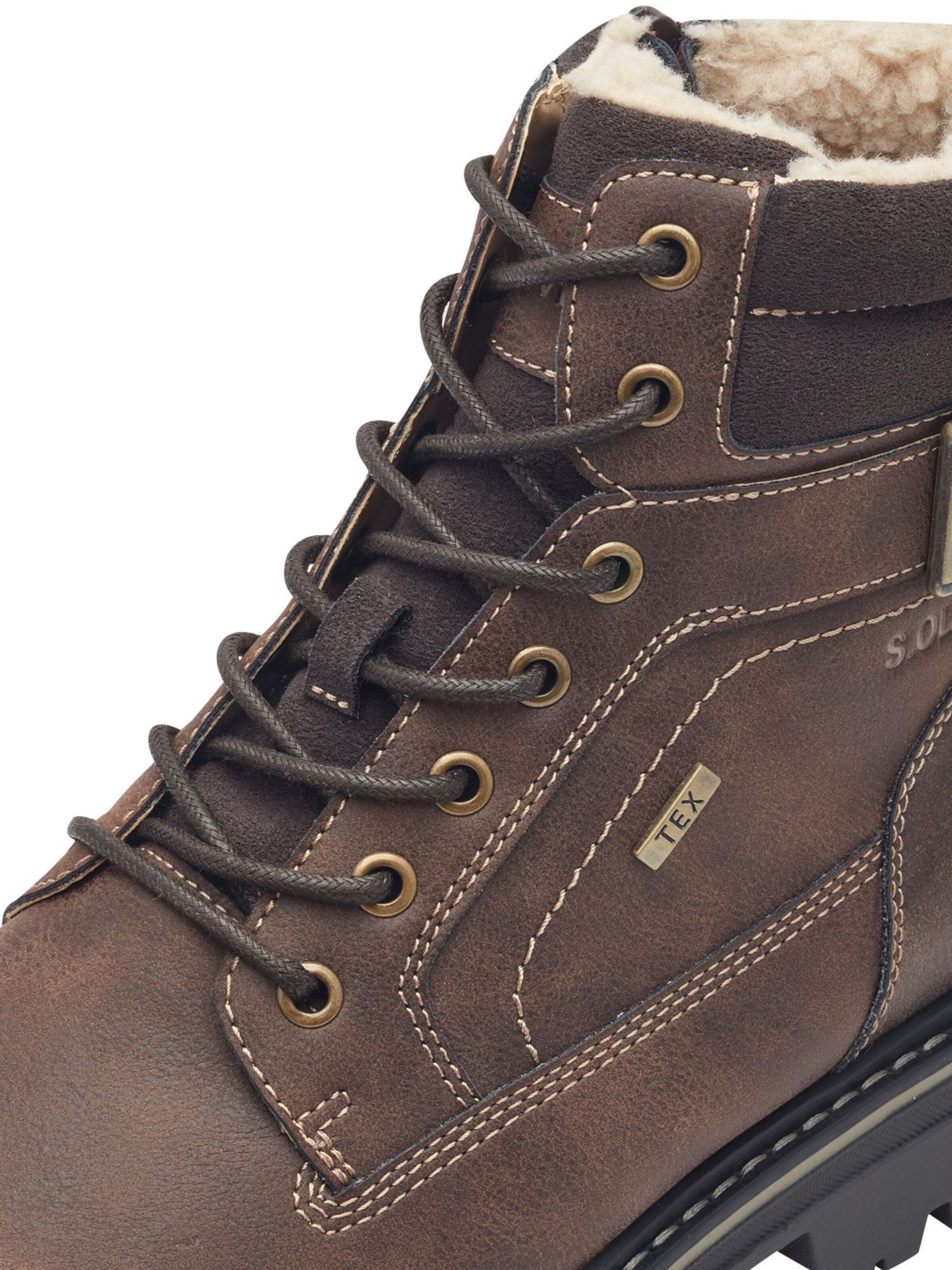 Bottines à lacets s.Oliver en marron