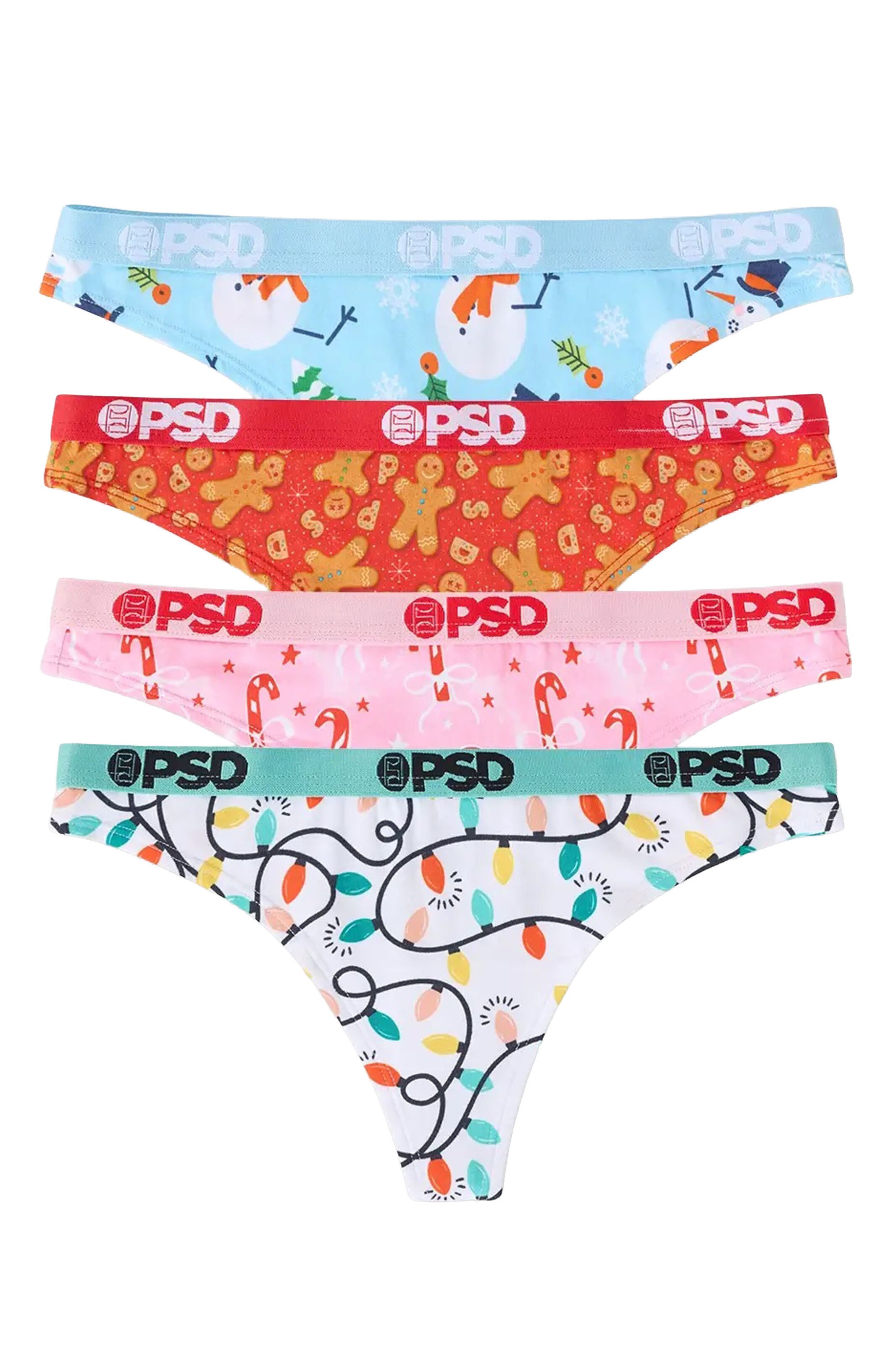PSD Underwear Thong 'FESTIVE' in Mixed colors: front