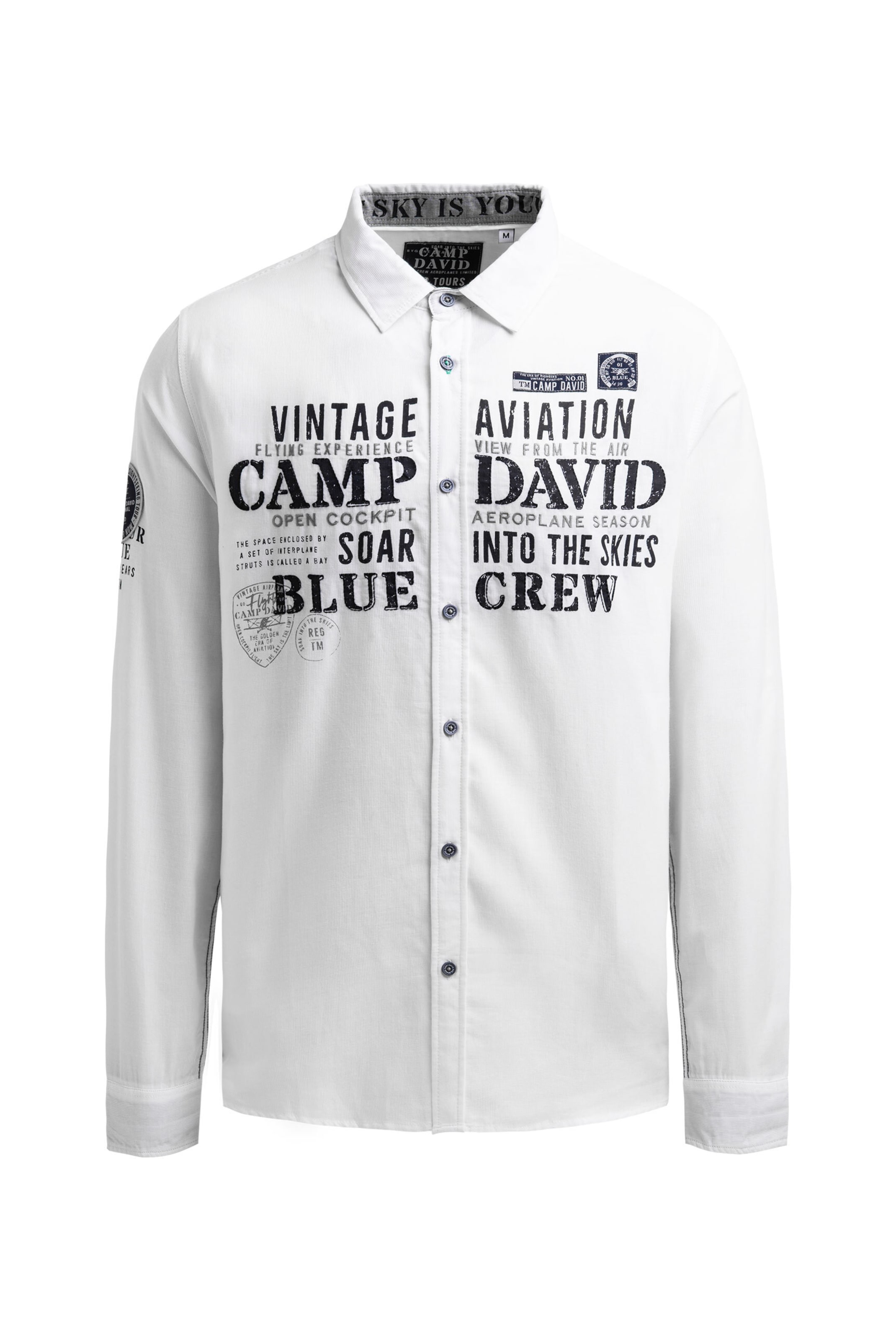 CAMP DAVID Regularny krój Koszula w kolorze biały: przód