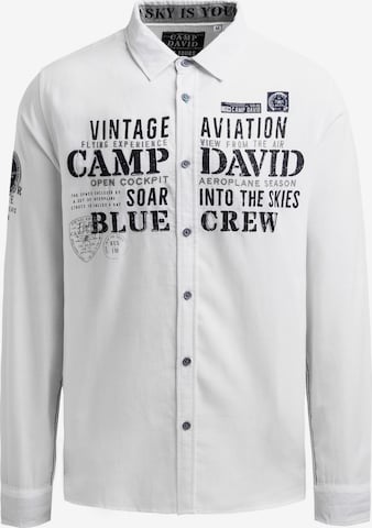 CAMP DAVIDRegular Fit Košulja - bijela boja: prednji dio