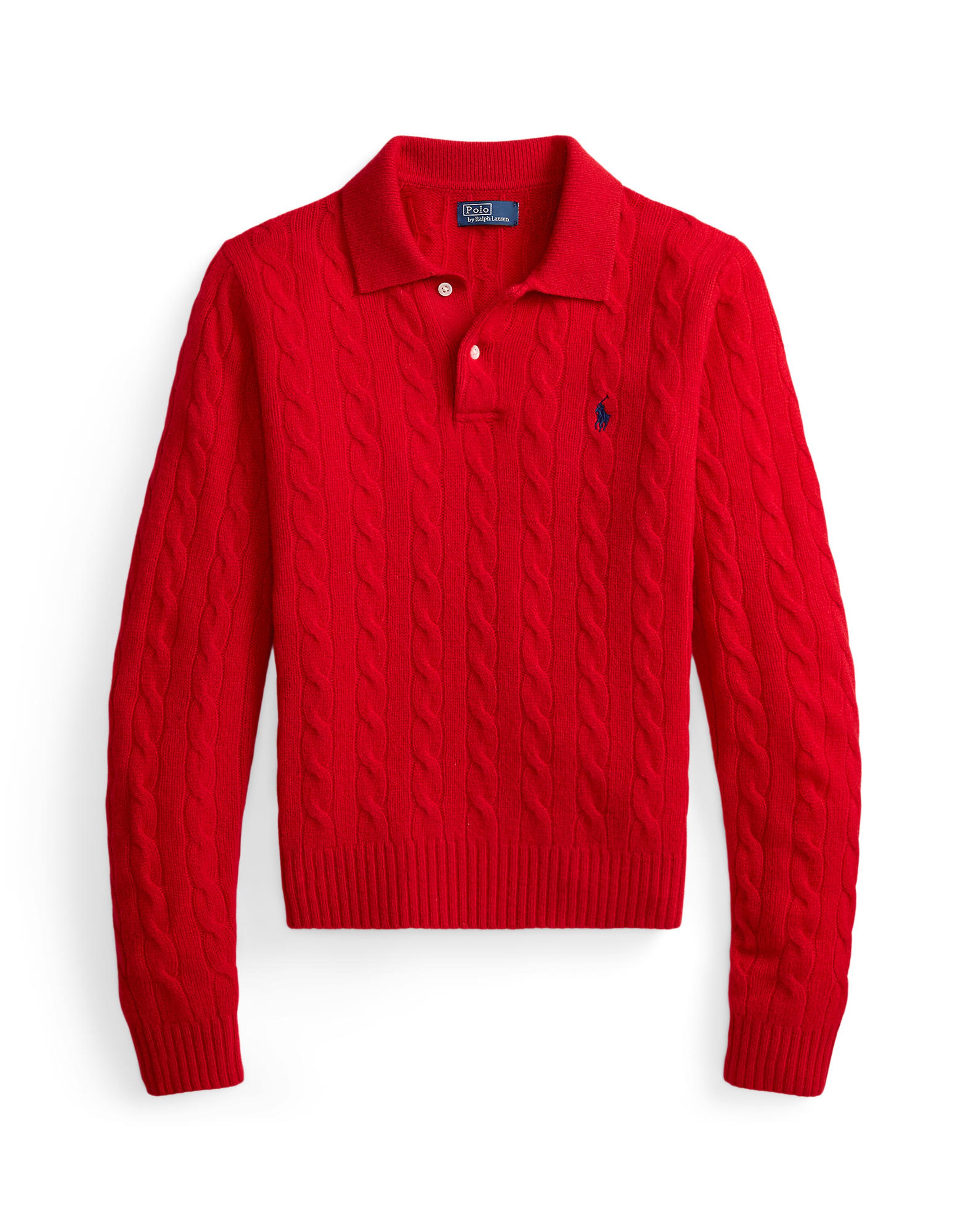 Pulover de la Polo Ralph Lauren pe roșu: față