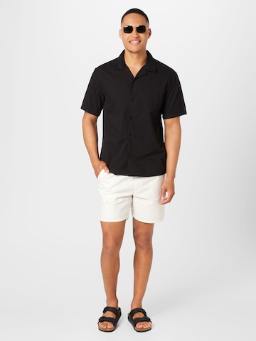 Coupe regular Chemise KnowledgeCotton Apparel en noir