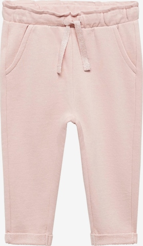 Pantaloni 'VIENAB' de la MANGO KIDS pe roz: față