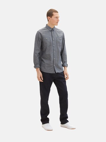 TOM TAILOR Regular fit Button Up Shirt in Blue