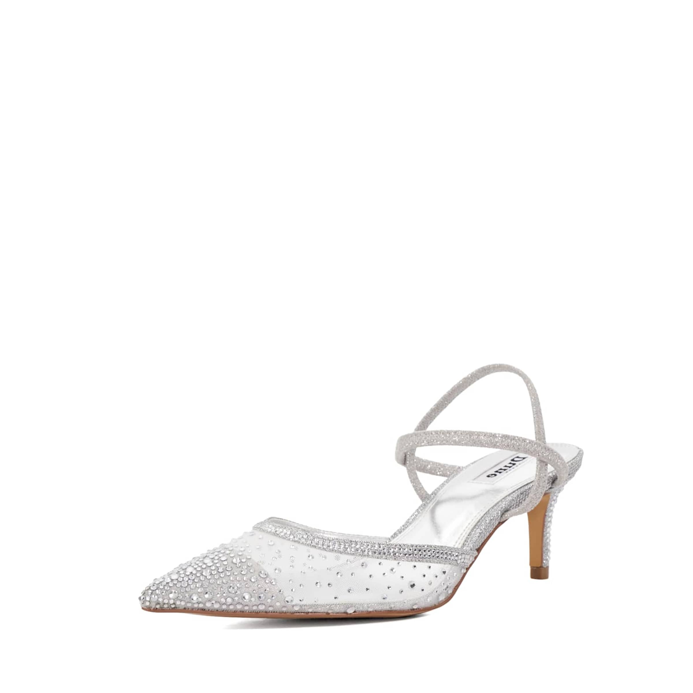 Dune LONDON Slingpumps 'Charismatic' in Silber: Vorderseite