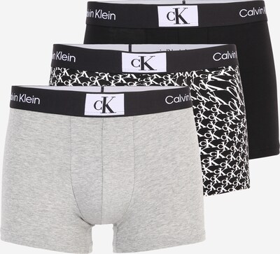 Calvin Klein Underwear Боксерки в сив меланж / черно / бяло, Преглед на продукта
