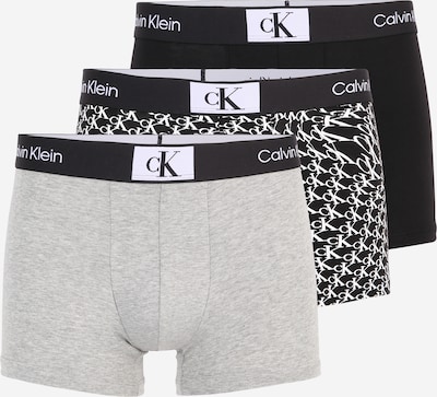 Calvin Klein Underwear Шорты Боксеры в Серый меланж / Черный / Белый, Обзор товара