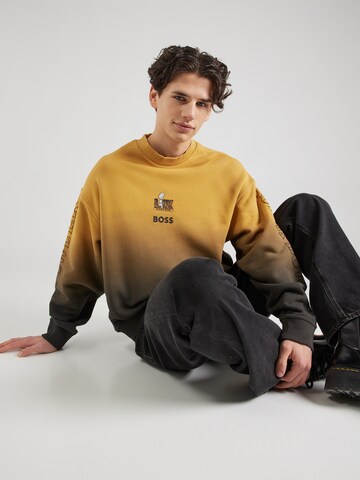 BOSS Sweatshirt 'White_NFL' i guld: forside